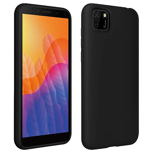 Avizar Coque Huawei Y5p Silicone Semi-rigide Finition Soft Touch Noir