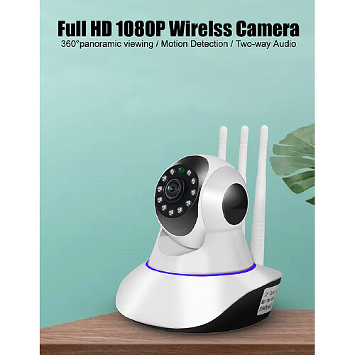 Universal WIFI Caméra IP HD 1080P sans fil Caméra intérieure Vision nocturne Détection bidirectionnelle Surveillance des bébés Audio Sécurité familiale et édition nocturne