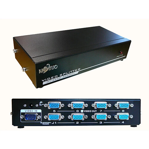 Kalea-Informatique Splitter VGA 8 Ports /// BANDE PASSANTE LARGE : 350MHz /// Duplique par 8 une source VGA