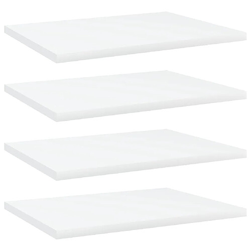 vidaXL Panneaux de bibliothèque 4 pcs blanc bois d’ingénierie