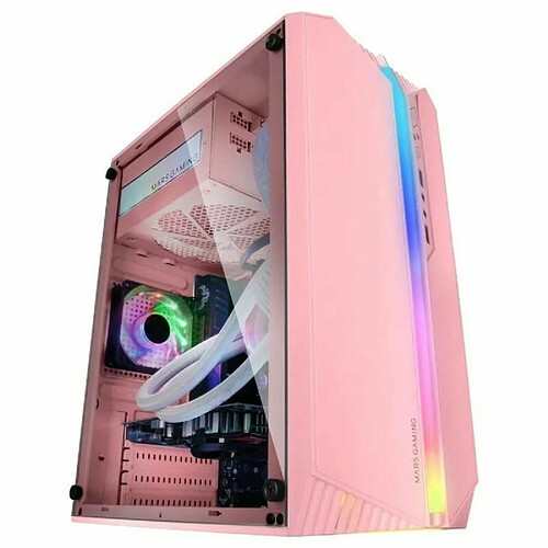 Boîtier ATX semi-tour Mars Gaming MC-S1 Noir Rose