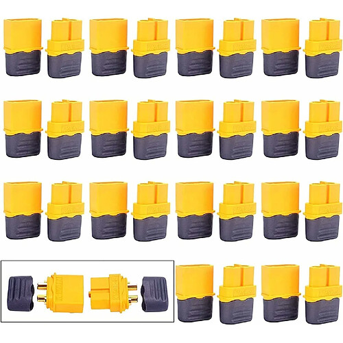 15pcs Connecteur Plug XT60, XT60H avec Gaine Mâle Femelle Plug avec Boîtier de Gaine pour Batterie Lipo