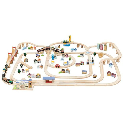 Le Toy Van Circuit de train en bois - avec gare