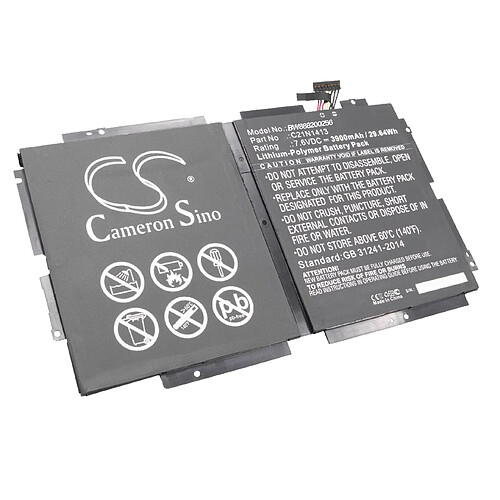 vhbw Li-Polymère batterie 3900mAh (7.6V) pour ordinateur laptop notebook Asus Transformer Book T300FA, T300FA-DH12, T300FA-DH12T-CA, T300FA-FE001H