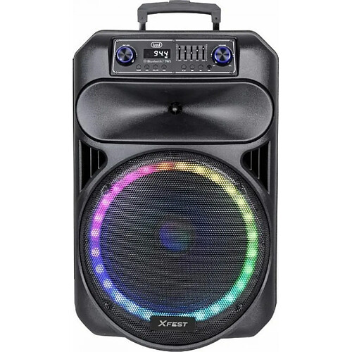 Trevi XF 1560 KB Haut-Parleur amplifié Haute Puissance 120 W, Mp3, USB, Micro SD, AUX-in, entrée Micro et Guitare, Bluetooth, Fonction TWS, Karaoke Party Speaker