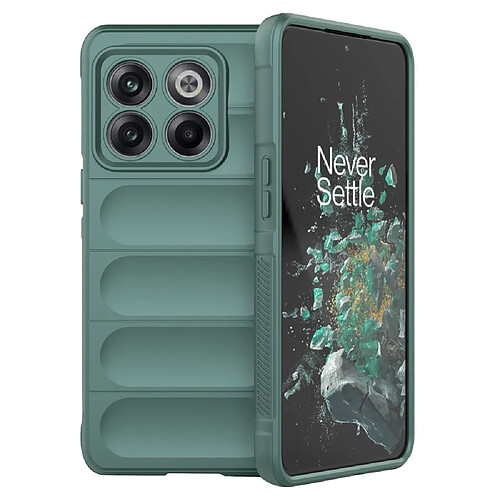 Htdmobiles Coque pour OnePlus 10T 5G - housse etui silicone gel fine + film ecran - VERT