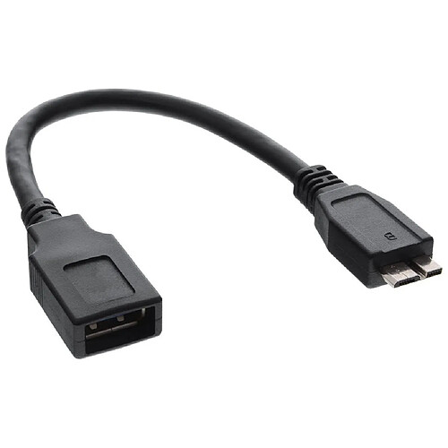 Câble adaptateur InLine® Micro USB 3.0 OTG Micro B mâle vers USB Type A femelle 0.15m