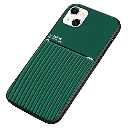 Coque en TPU + PU poids léger, antichoc vert pour votre iPhone 13 6.1 pouces