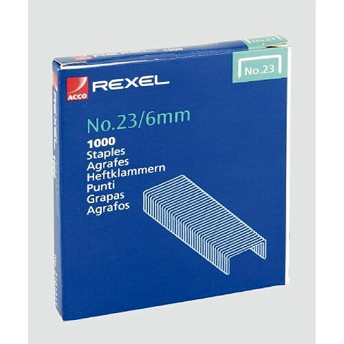 Rexel 2101211 Agrafes 23/6 Broches 1000