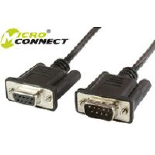 MicroConnect DB9-DB9 3m M/F Black