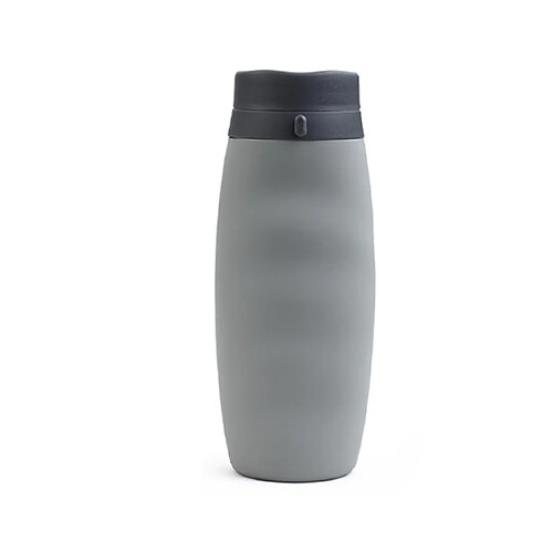 Tasse pliante de voyage en plein air de silicone de bouteille de sport portative de 600 ml