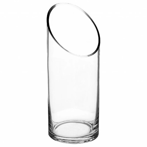 Vase en Verre Cylindrique 25cm Transparent