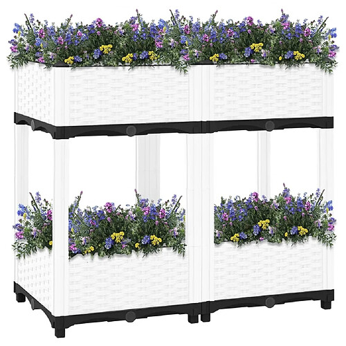 Maison Chic Jardinière,Lit surélevé - Bac à fleurs - pot de fleur 80x40x71 cm Polypropylène -GKD85131