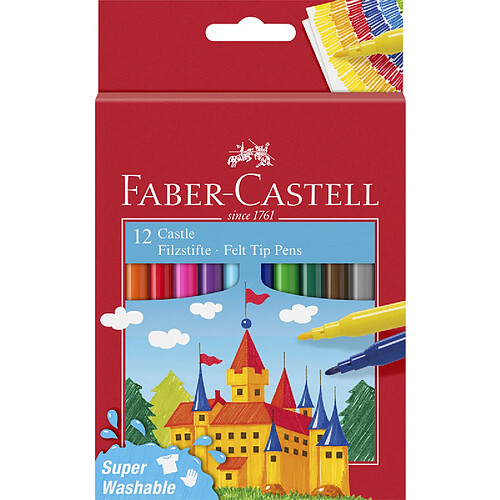 FABER-CASTELL Stylo feutre CASTLE, étui carton de 12 pièces ()