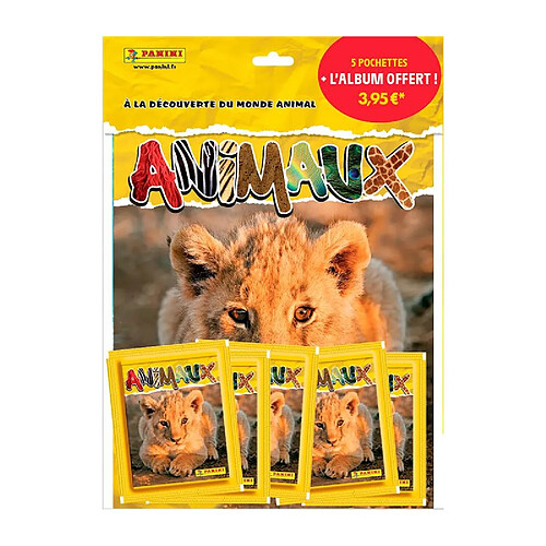 Coffret album Panini Animaux 5 pochettes