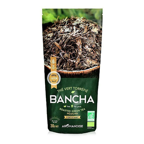 Aromandise Thé vert bio japonais Bancha Hojicha 30 g