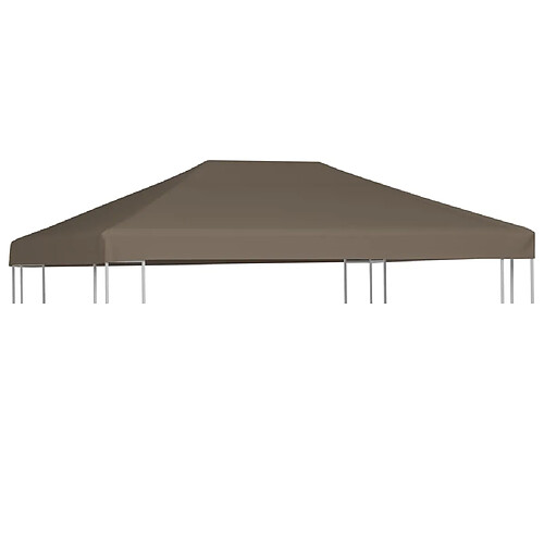 vidaXL Toile supérieure de gazebo 310 g/m² 3x4 m Taupe