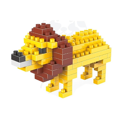 Wewoo Jeu construction DIY Lion assemblé jouets en plastique de bloc particules diamant modèle