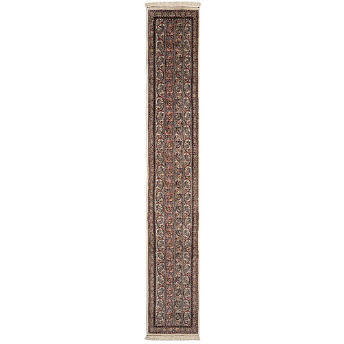 Vidal Tapis de couloir en laine 392x65 beige Ghom