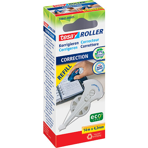 tesa ecoLogo Cassette de recharge pour roller de correction ()