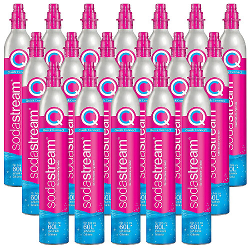 Lot de 18 cylindres de gaz co2 60l quick connect pour machine à gazéifier - 18 x cylindre quick connect - SODASTREAM