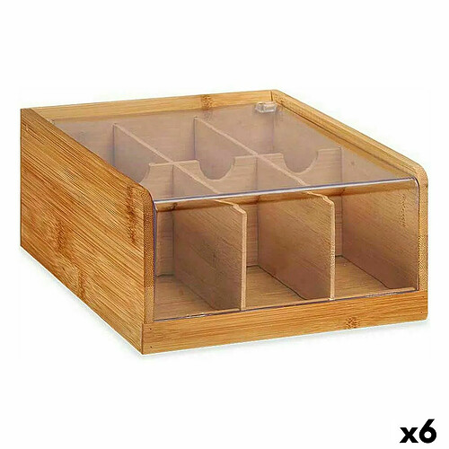 Kinvara Organisateur Thé Bambou 22 x 10 x 20,5 cm (6 Unités)