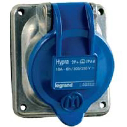 prise tableau 32 ampères 2p+t ip44 bleu - legrand hypra 52732