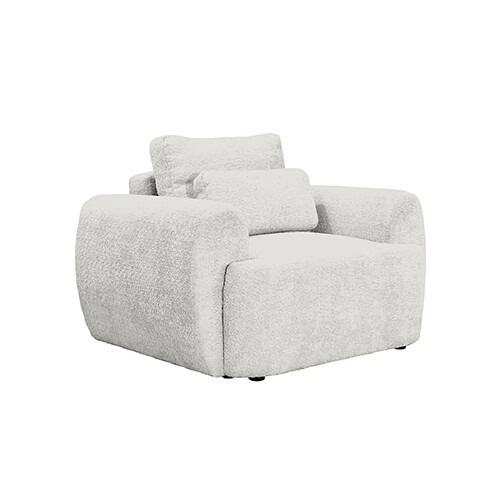 Bestmobilier Mahina - fauteuil - en tissu bouclette