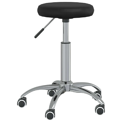 vidaXL Tabouret de massage Similicuir Noir