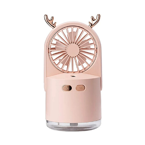 Ventilateur Rechargeable USB de Refroidissement de Bureau Portable (Rose)