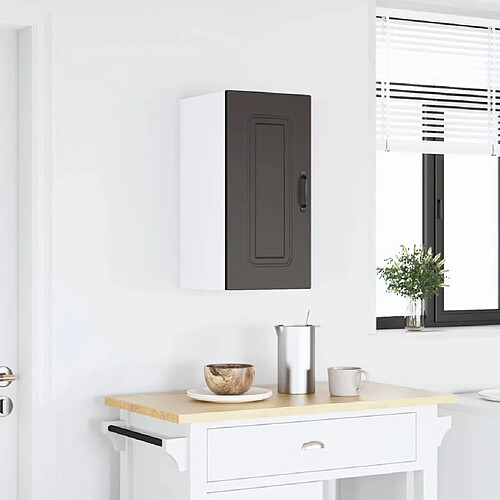 vidaXL Armoire murale de cuisine Kalmar noir bois d'ingénierie