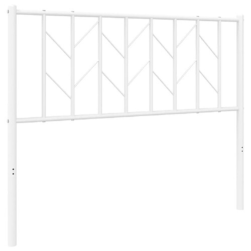 Maison Chic Tête de lit moderne pour chambre - Décoration de lit métal blanc 100 cm -MN29238