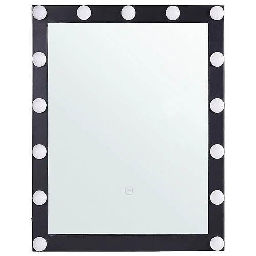 Beliani Miroir LED ODENAS Noir