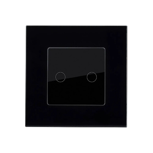 Ledkia Interrupteur Tactile Double avec Plaque Crystal Modern - Noir