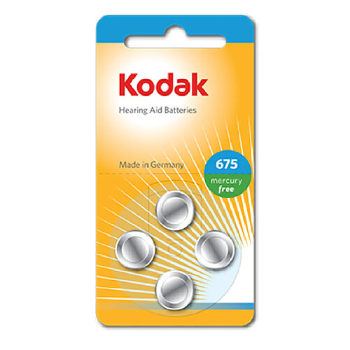 KODAK - Pile Auditive - P675 - pack de 4 - Multicolore