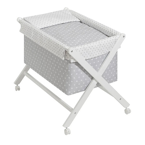 Interbaby Berceau en Croix-Etoile-Gris