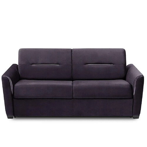 Inside 75 Canapé convertible EXPRESS AMAZONE 120cm comfort BULTEX® 12cm sommier lattes RENATONISI cuir vachette violet