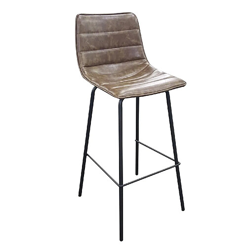 Urban Living Tabouret de bar industriel Brooklyn - H. 92 cm - Kaki