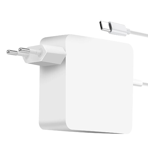 Moxie Chargeur Secteur USB C pour MacBook Charge Rapide 45W Câble 1.7m Blanc