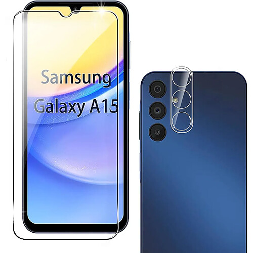 Verre Trempe et Protection Camera Arriere Transparent Pour Samsung Galaxy A15 Little Boutik©