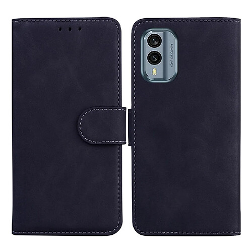 Htdmobiles Housse pour Nokia X30 5G - etui coque pochette portefeuille + verre trempe - NOIR