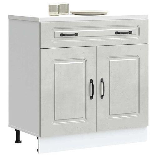 vidaXL Armoire de cuisine Kalmar Gris Béton