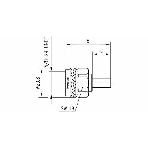 TELEGÄRTNER Câble de connexion N coaxial G-5, 50 OHM