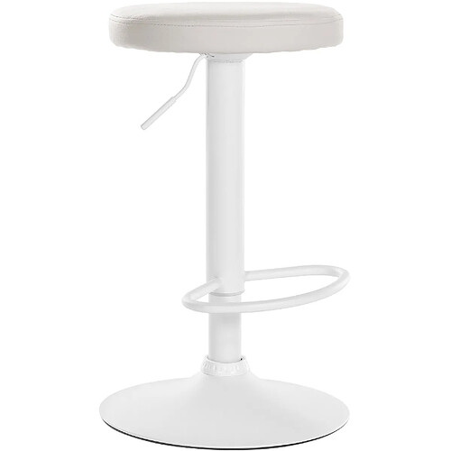 Non Tabouret de bar Ponte simili cuir blanc