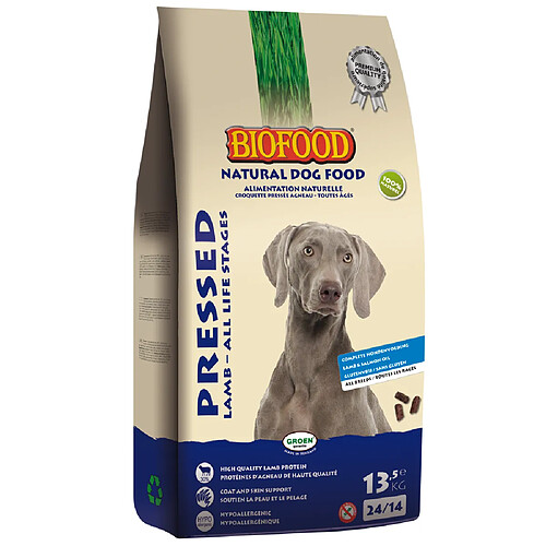 Croquettes Pressées Agneau Biofood pour chien - 13,5 kg