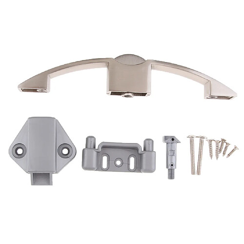 Bouton-poussoir Serrure à loquet à poignée pour armoire de porte RV nickel brossé 128mm