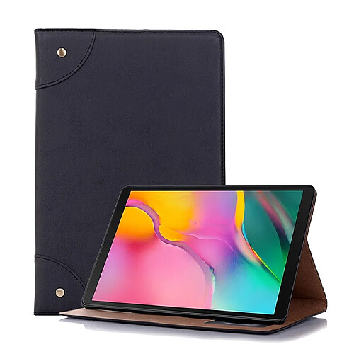 Wewoo Housse Coque Etui à rabat horizontal en cuir de style livre rétro pour Galaxy Tab S5e 10.5 T720 / T725avec supportlogements cartes et porte-monnaie noir