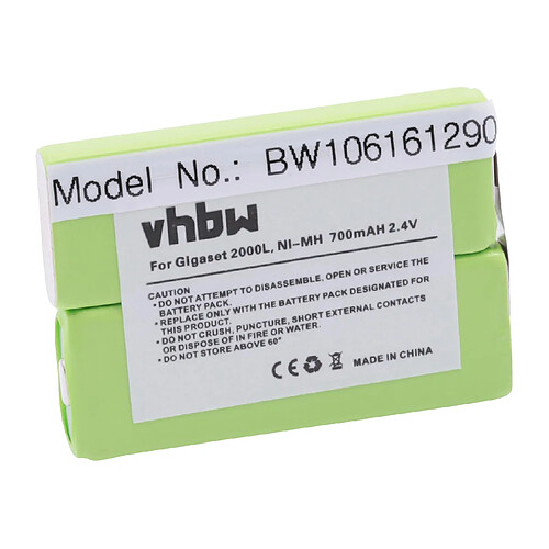 Vhbw Batterie NI-MH 700mAh 2.4V compatible avec SIEMENS Gigaset etc.