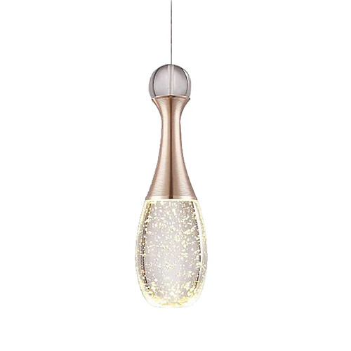 Lampe suspendue au plafond en cristal de laiton