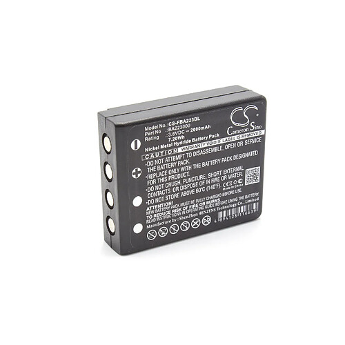 vhbw NiMH batterie 2000mAh (3.6V) pour télécommande Remote Control HBC Radiomatic Keynote, Linus 4, Micron 4, Micron 5, Micron 6, Micron 7